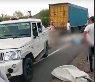 जयपुर में ट्रक-जीप भिड़े, दुल्हन सहित 5 की मौत:दूल्हा सहित 8 लोग घायल